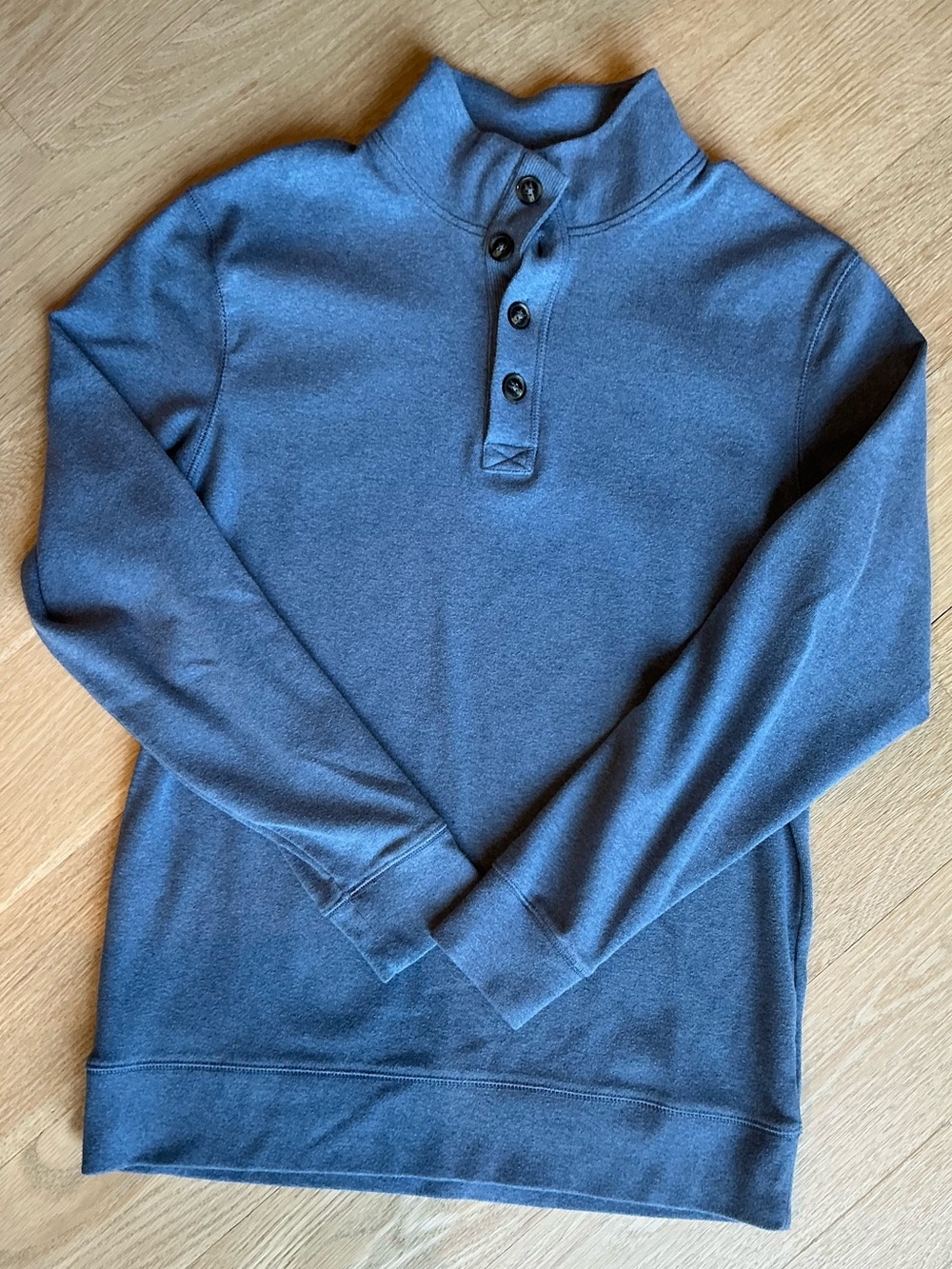 The Normal Brand Puremeso Button Popover Cozy Slate Blue Men’s Size Small